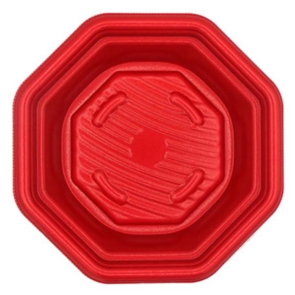 エフピコ 惣菜容器 MFPグラブ八角18-18(40)M赤黒 4M951819 1ケース(600個(50個×12)（直送品）