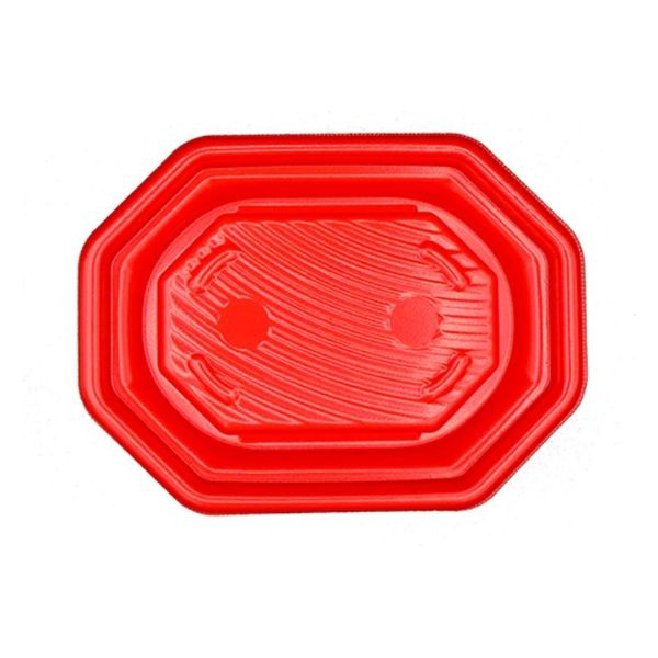 エフピコ 惣菜容器 MFPグラブ八角24-18 本体 M赤黒 4M952418 1ケース(500個(50個×10)（直送品）