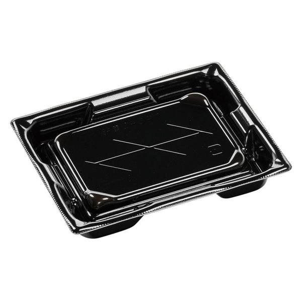 エフピコ 寿司容器 鈴音2-3PT 本体 黒W 52623202 1ケース(800個(50個×16)（直送品）