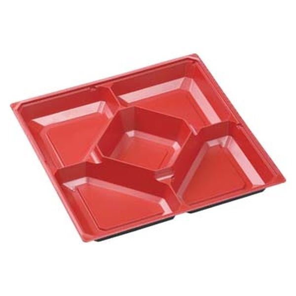 エフピコ WPS-角270-270-N1(内装)赤 78575271 1ケース(60個(15個×4)（直送品）