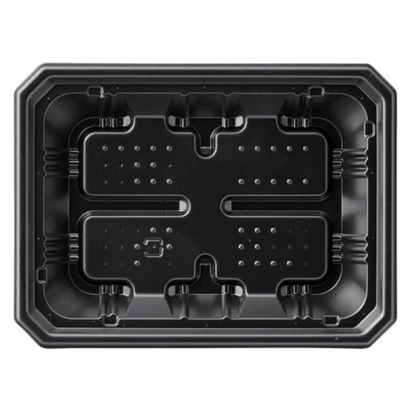 エフピコ 惣菜容器 FTレンジ角20-15(25) 黒 79050101 1ケース(600個(50個×12)（直送品）