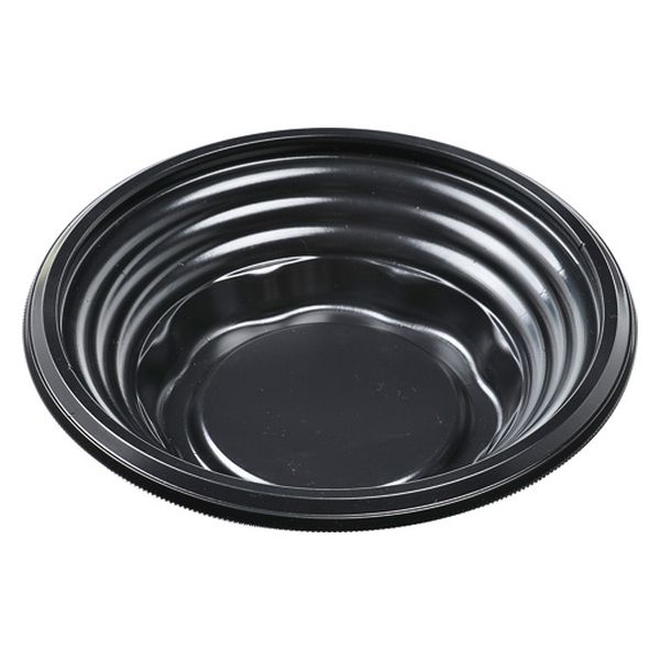 エフピコ どんぶり容器 MSD旬丸丼-18(44) 本体 黒 7E153118 1ケース(1200個(50個×24)（直送品）