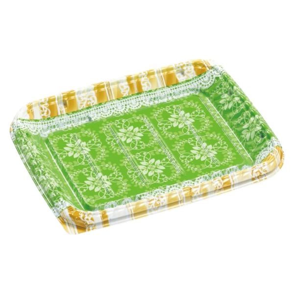 エフピコ オードブル容器 MSDティアラプレート26-20リラD緑 7E332622 1ケース(400個(50個×8)（直送品）