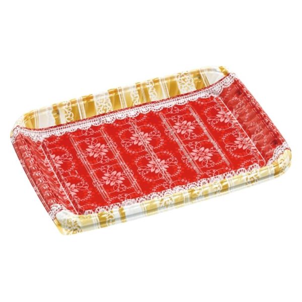 エフピコ オードブル容器 MSDティアラプレート31-22リラD赤 7E333123 1ケース(300個(50個×6)（直送品）