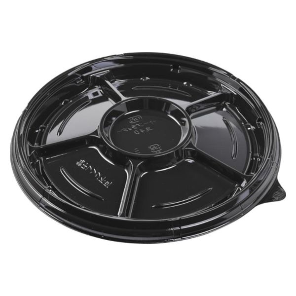 エフピコ オードブル容器 シャトープラッター丸40 本体 黒 7E380140 1ケース(150個(10個×15)（直送品）