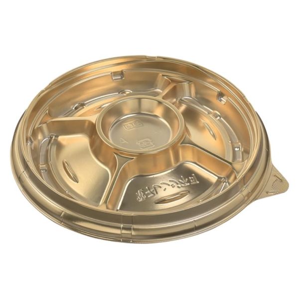 エフピコ オードブル容器 シャトープラッター丸20 本体 金 7E381020 1ケース(300個(25個×12)（直送品）