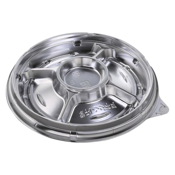 エフピコ オードブル容器 シャトープラッター丸20 本体 銀 7E381220 1ケース(300個(25個×12)（直送品）