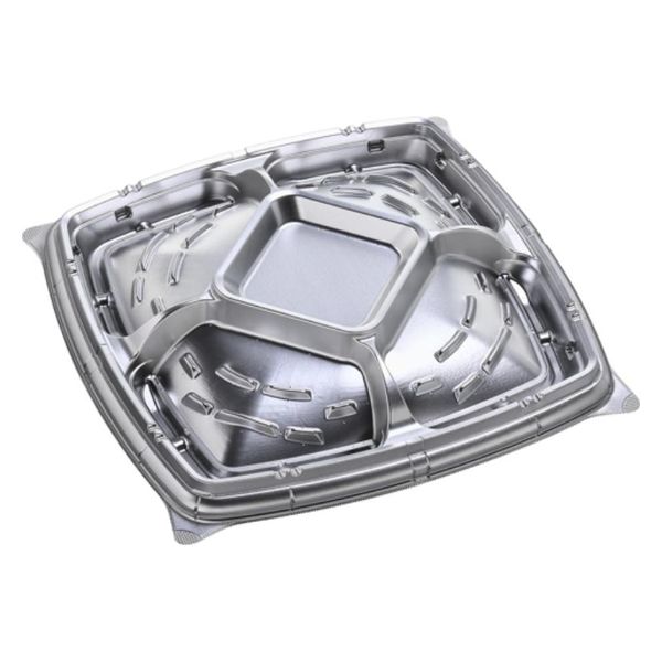 エフピコ オードブル容器 シャトープラッター角40 本体 銀 7E385240 1ケース(200個(10個×20)（直送品）