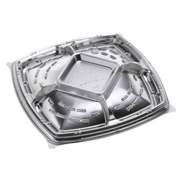 エフピコ オードブル容器 シャトープラッター角50 本体 銀 7E385250 1ケース(160個(10個×16)（直送品）