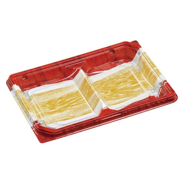 エフピコ 弁当容器 MSD穂高膳22-15-1 かぜ波赤金 7E512219 1ケース(800個(50個×16)（直送品）