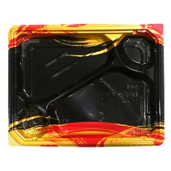 エフピコ 弁当容器 MSD穂高膳23-18-3 雷神内黒 7E512323 1ケース(600個(50個×12)（直送品）
