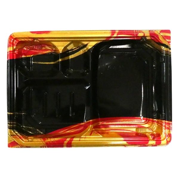 エフピコ 弁当容器 MSD穂高膳23-17-2 雷神内黒 7E552317 1ケース(600個(50個×12)（直送品）