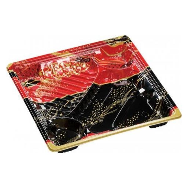 エフピコ 弁当容器 MSDアコード21-21-1万彩赤 7E962124 1ケース(600個(50個×12)（直送品）