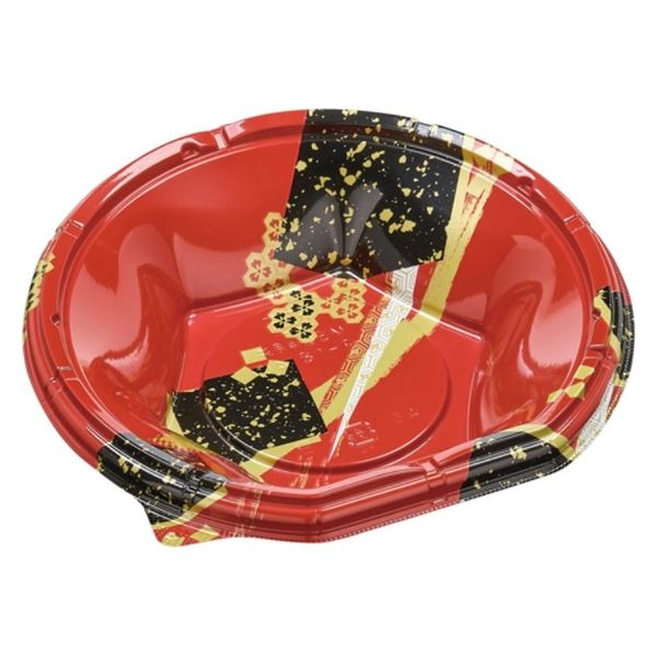 エフピコ どんぶり容器 MSD半月丼 19-18(40) 花菱赤 7M041918 1ケース(800個(50個×16)（直送品）