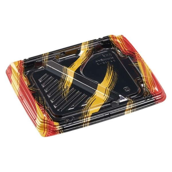 エフピコ 弁当容器 MSD竹皿膳24-19-2 はけ嵐赤 7M072492 1ケース(600個(50個×12)（直送品）