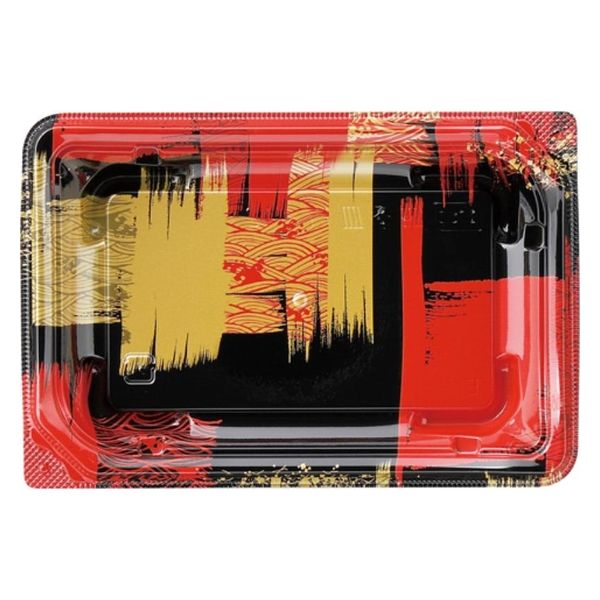 エフピコ 刺身容器 四季皿17-12 本体 角紋赤 7Z972304 1ケース(1000個(50個×20)（直送品）