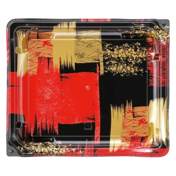 エフピコ 鮮魚トレー 四季皿20-17 本体 角紋赤 7Z972309 1ケース(600個(50個×12)（直送品）