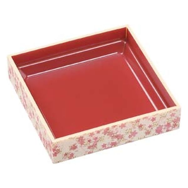 エフピコ 弁当容器 WPS-角180-180(V) 本体 花かすみ朱 80060053 1ケース(240個(15個×16)（直送品）