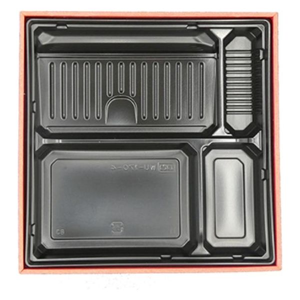 エフピコ 折箱 WU-170-4 本体 赤板目 8D311704 1ケース(120個(20個×6)（直送品）