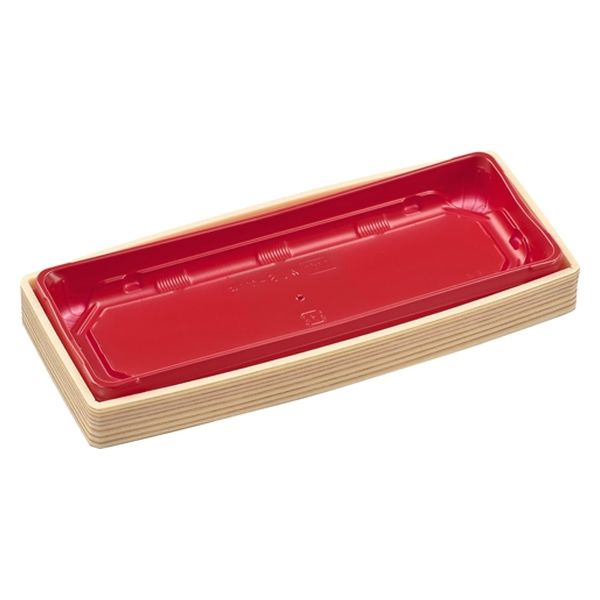 エフピコ 寿司容器 WUS-M1中 本体 柾目赤 8D330013 1ケース(540個(30個×18)（直送品）