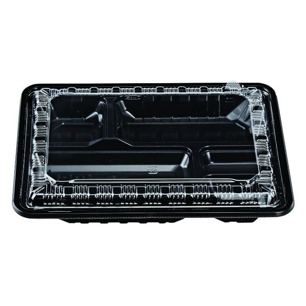 エフピコチューパ 弁当容器 CK-3-2 黒セット(エコOP) CP520392 1ケース(400個(50個×8)（直送品）