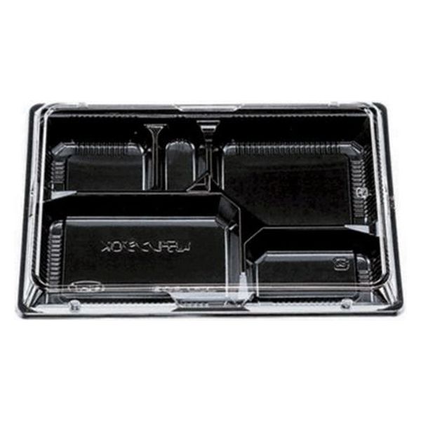 エフピコチューパ 弁当容器 松花堂 203 黒セット(MS) CP560609 1ケース(400個(100個×4)（直送品）