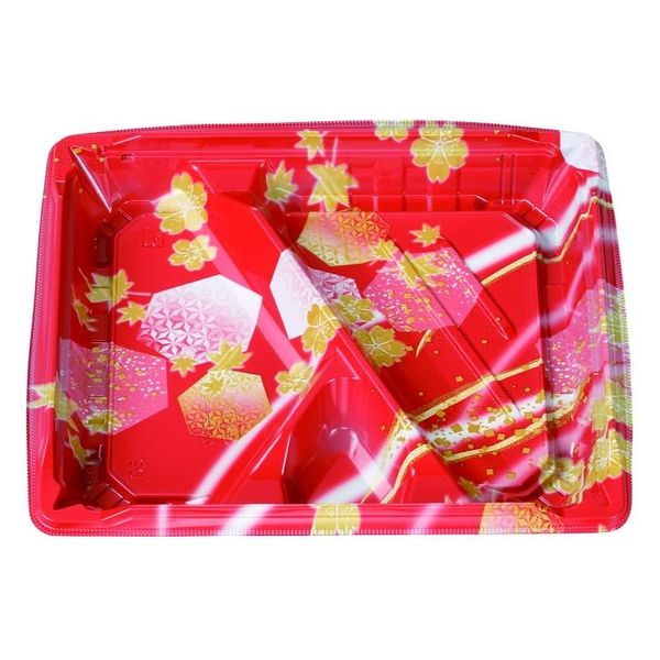 エフピコチューパ 弁当容器 MS角弁 23-19-2 かなで赤 本体 CP570505 1ケース(600個(50個×12)（直送品）