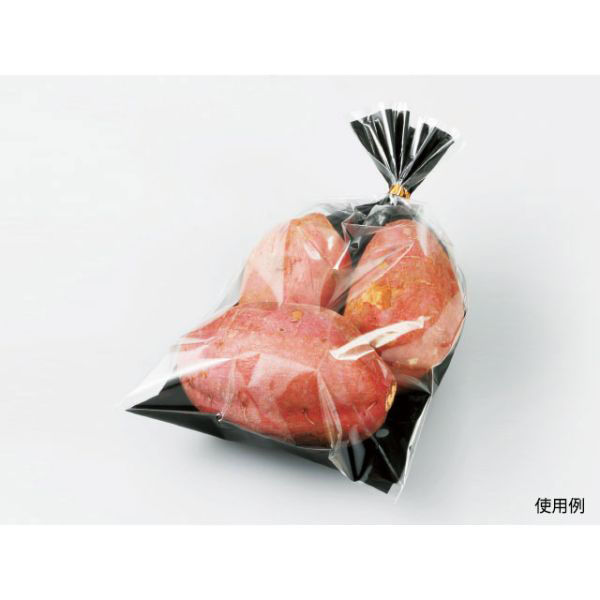 エフピコチューパ 平袋(青果) SB黒#25×8号 4H プラ CP785885 1ケース(10000個(100個×100)（直送品）