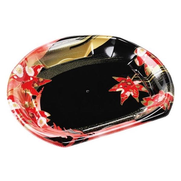 エフピコ 寿司容器 半月皿21-18(V1) 風花赤 4C443218 1ケース(900個(50個×18)（直送品）