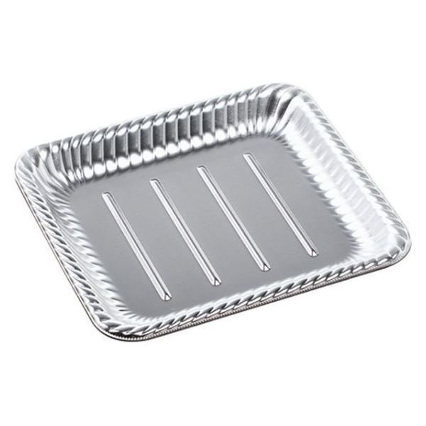 エフピコ オードブル容器 ティアラ角皿25-22 本体 銀 41462522 1ケース(600個(50個×12)（直送品）