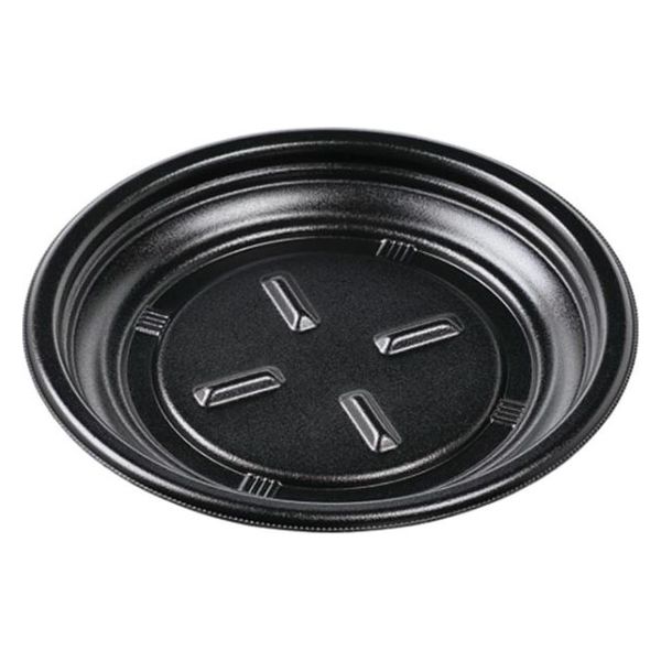 エフピコ 軽食容器 MFPプレート-丸23 本体 黒 4M60023A 1ケース(450個(50個×9)（直送品）