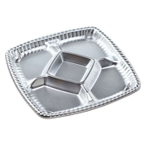 エフピコ オードブル容器 ティアラプラッター240 本体 銀 48712400 1袋(10個)（直送品）