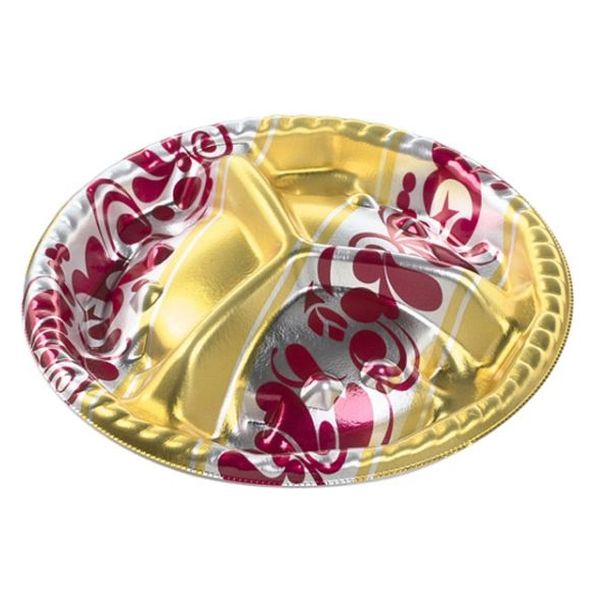 エフピコ オードブル容器 シェルトプラッター丸10 本体 エリス赤 49930100 1袋(25個)（直送品）