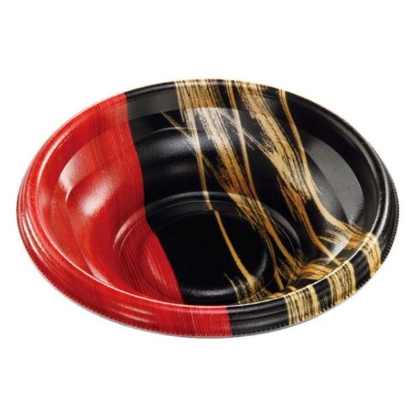 エフピコ どんぶり容器 MFP-丸丼16(V1)本体 金彩赤黒 4M600166 1袋(50個)（直送品）
