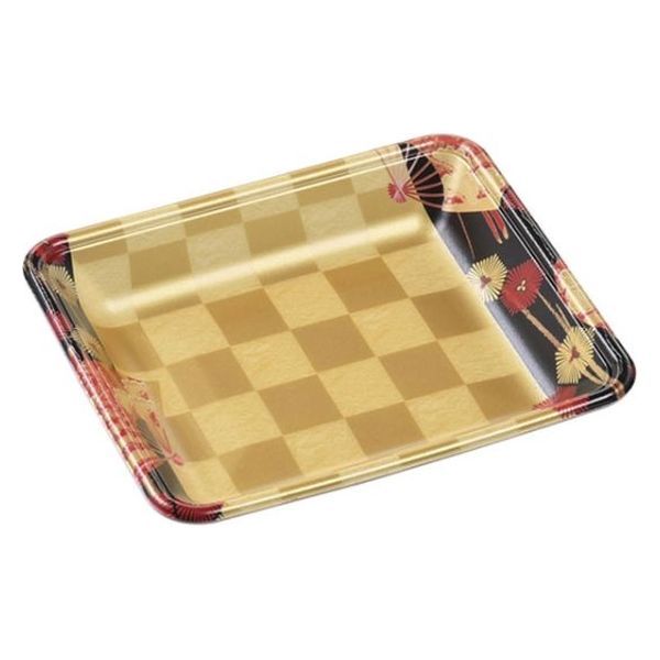 エフピコ 発泡トレー FLB-A17-30 扇市松金 4B560176 1袋(100個)（直送品）