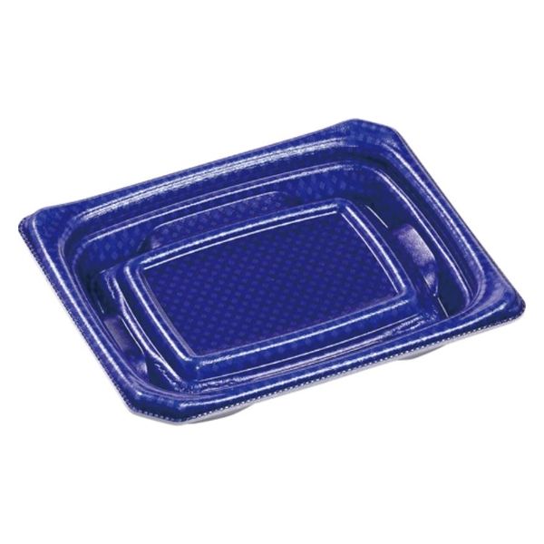 エフピコ 刺身容器 Uステージ15-12 本体 クロスD青 40120217 1ケース(1200個(50個×24)（直送品）