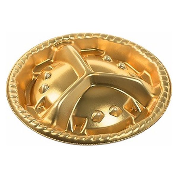 エフピコ オードブル容器 シェルトプラッター丸10 本体 金 49900100 1ケース(300個(25個×12)（直送品）