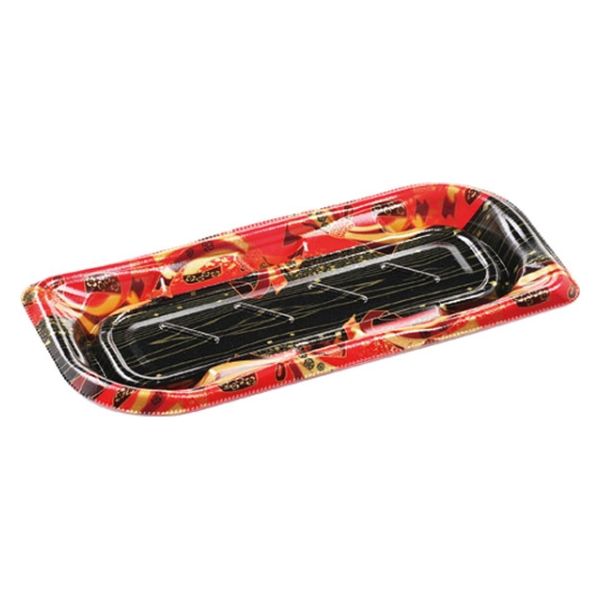 エフピコ 寿司容器 葉皿1-5 本体 舞姫赤 48820105 1袋(50個)（直送品）