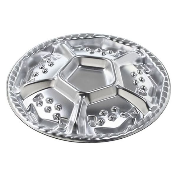 エフピコ オードブル容器 シェルトプラッター丸30 本体 銀 49910300 1袋(10個)（直送品）