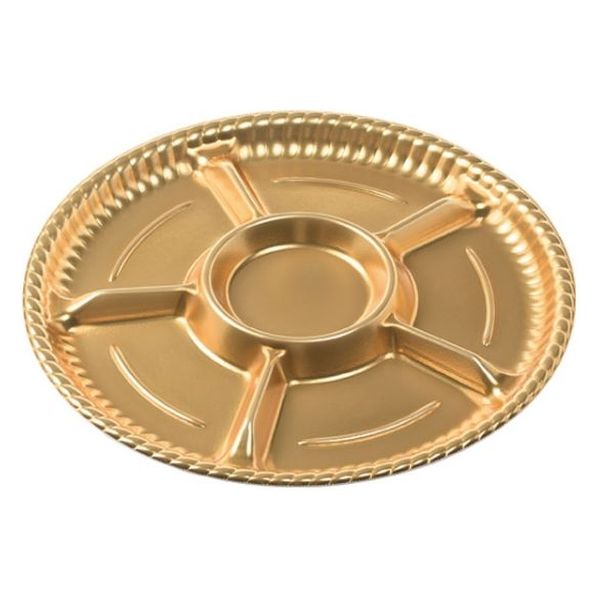 エフピコ オードブル容器 ティアラプラッター丸40 本体 金 48700400 1袋(10個)（直送品）