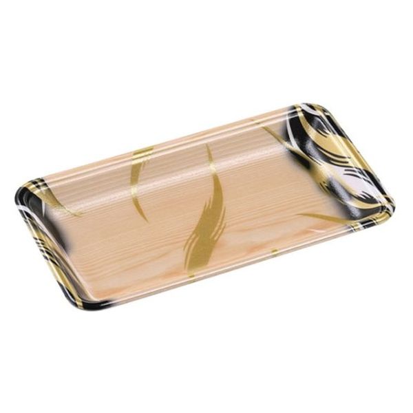 エフピコ 発泡トレー FLB-Y14-25 風紋木目黒 4B862144 1袋(100個)（直送品）