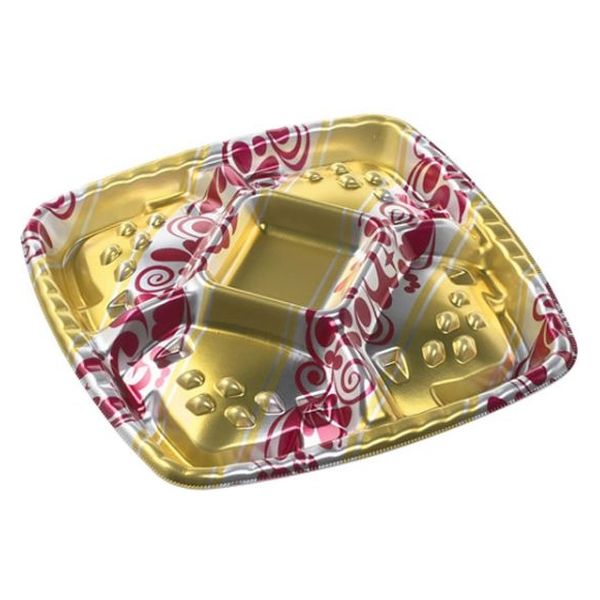 エフピコ オードブル容器 シェルトプラッター角30 本体 エリス赤 49930301 1ケース(200個(10個×20)（直送品）