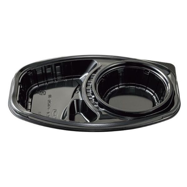 エフピコチューパ 弁当容器 DLオーバル26-18 黒 本体 CP580280 1袋(50個)（直送品）