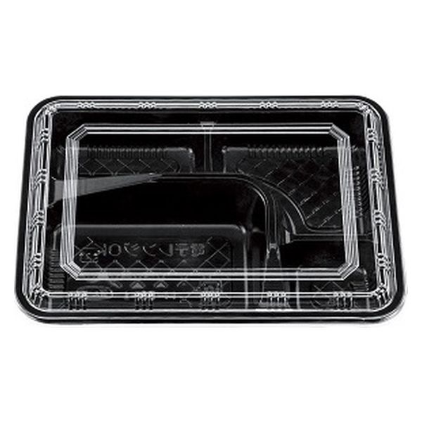 エフピコチューパ 弁当容器 M-53-1 黒セット(V) CP570569 1袋(100個)（直送品）