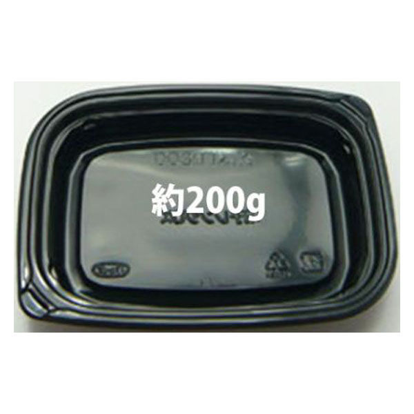 エフピコチューパ 惣菜容器 グルメLP200 黒 本体 CP580053 1袋(100個)（直送品）