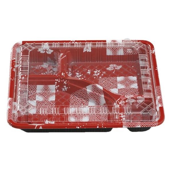 エフピコチューパ 弁当容器 CY-2-1 ゆたか赤セット(エコOP) CP520363 1袋(50個)（直送品）