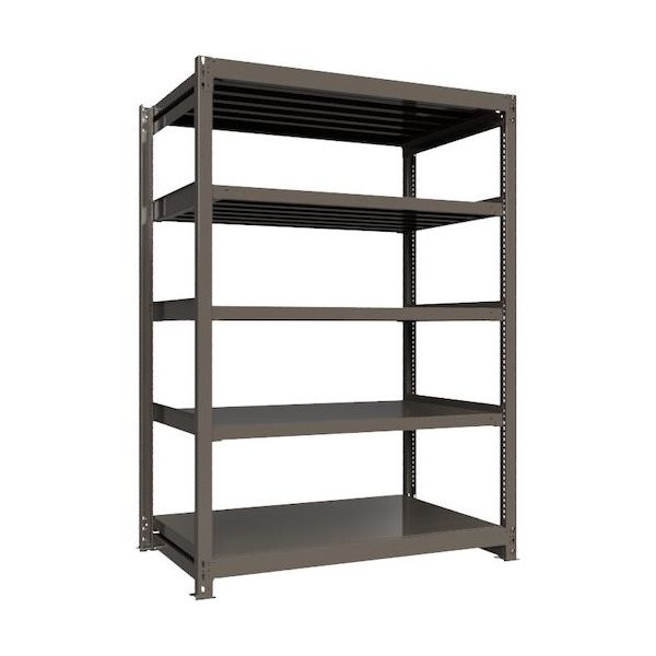 ICHIMAI 重量ボルトレスラック 段荷重1000Kg H2100×W1500×D900 天地5段 単体グレー TH1000-759T5（直送品）