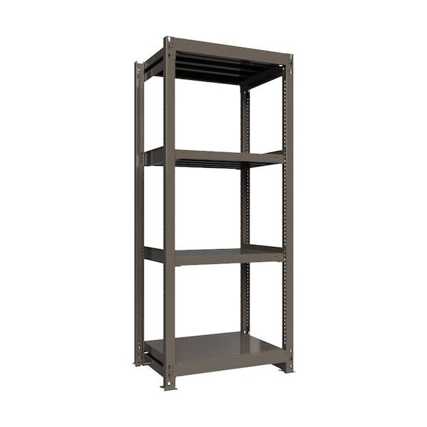 ICHIMAI 重量ボルトレスラック 段荷重1000Kg H2100×W900×D600 天地4段 単体グレー TH1000-736T4（直送品）