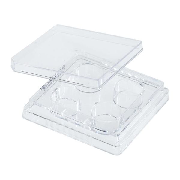 朝日ラボ交易 未処理プレート(4ウェル、平ら底) 50枚入り 229503 1箱(50枚) 65-3677-28（直送品）