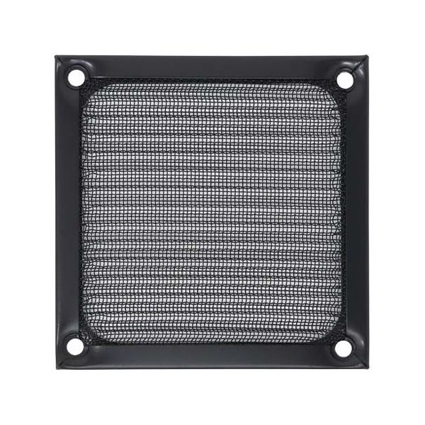 アイネックス アルミファンフィルター 80mm用 ブラック CFA-80D-BK 1個 67-9231-39（直送品）